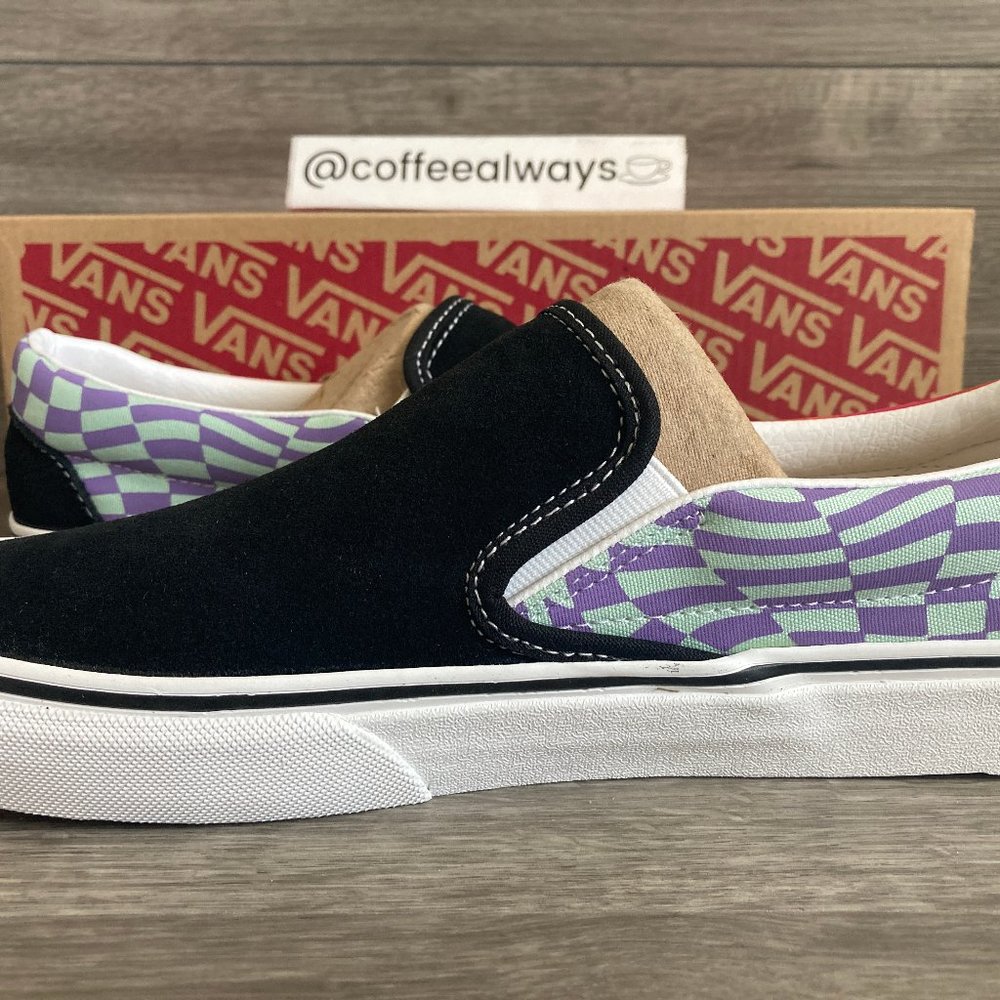 Vans Slip-On Twist Warp Checker Black Paprika NWB - Picture 3 of 10